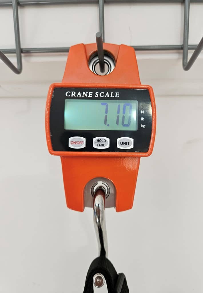 7.10lbs for 12in sbr w sling -.57 6.53lbs